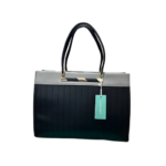 Lisa Ray Black Bag with Gray Head and Golden Line