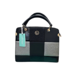 Lisa Ray Medium Black Bag with Stylish Squares