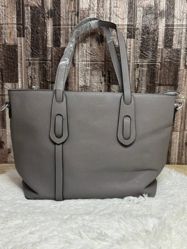 Women’s Gray Handbag with Stylish Dual Straps