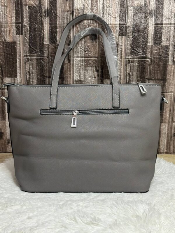 Women’s Gray Handbag with Stylish Dual Straps